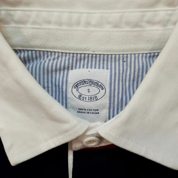 Brooks Brothers Men's Classic Rugby Shirt Size Small NEW Long Sleeve - Picture 4 of 8